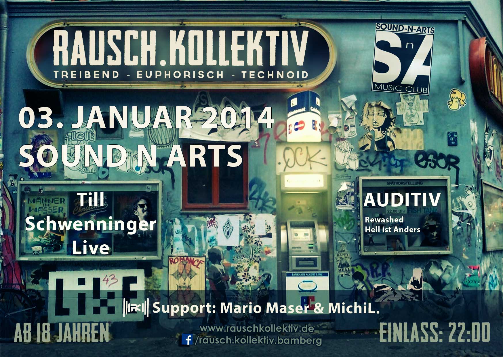 Willkommen 2014: RAUSCH.KOLLEKTIV mit Till Schwenninger, Auditiv, Mario Maser und MichiL.