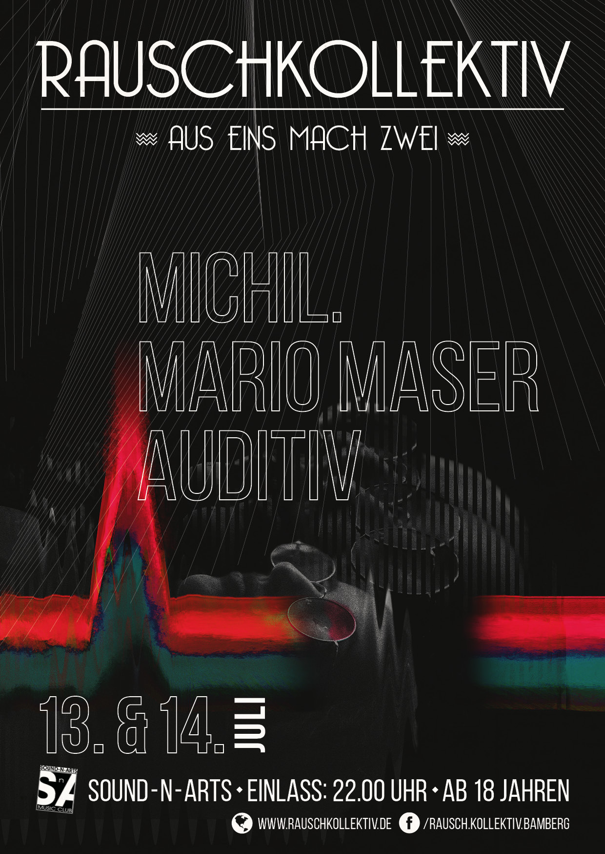 13. Jul: Rauschkollektiv - aus eins mach zwei 1/2 - Mario Maser & MichiL.